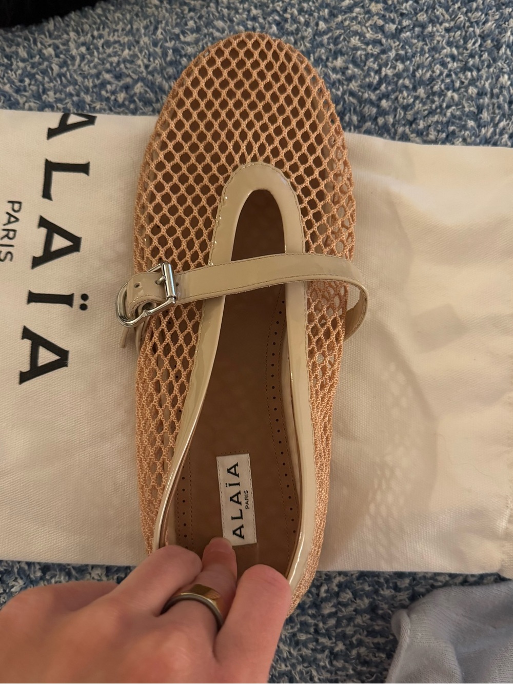 Alaïa Fishnet Ballerina Flat - Picture 10 of 13